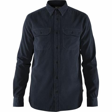 Fjallraven Övik Shirts Dark Navy Singapore For Men (SG-334548)